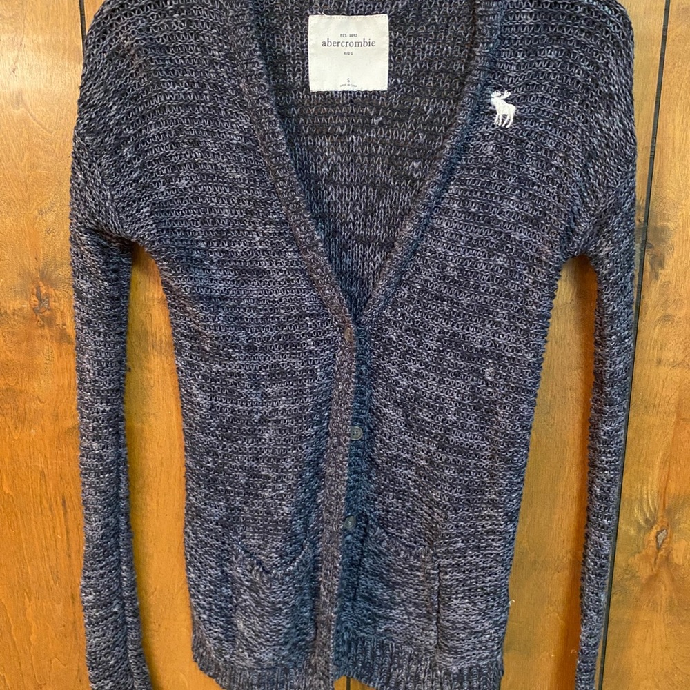 Abercrombie & Fitch Navy Blue Kids Cardigan